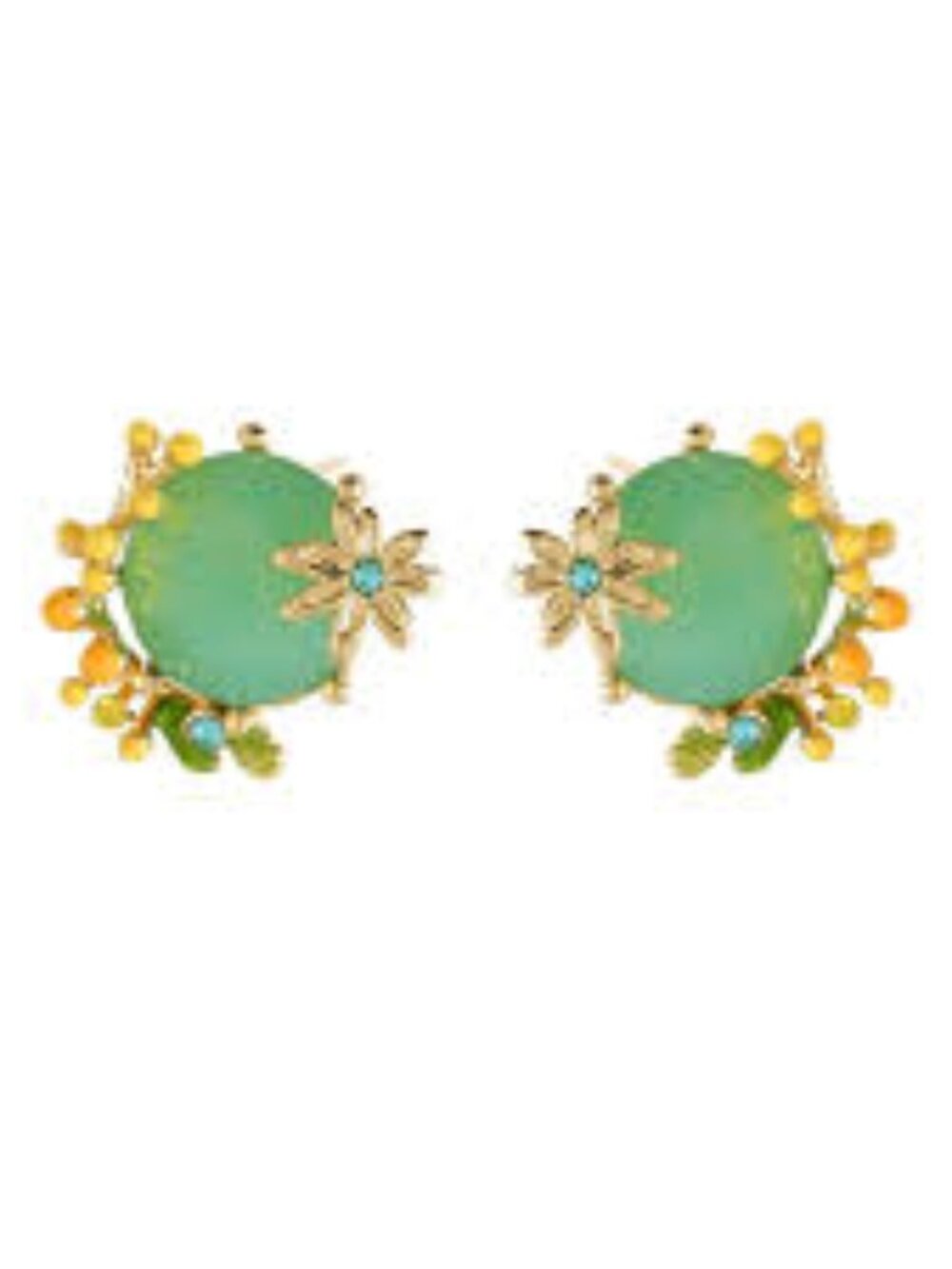 Les Nereides Mimosa and Star Anise stud earrings